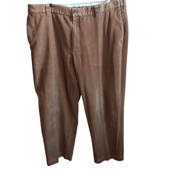 40x30 L.L. Bean Mens Comfort Waist Corduroy Pants 40 Brown Button Back Pockets - Picture 1 of 7